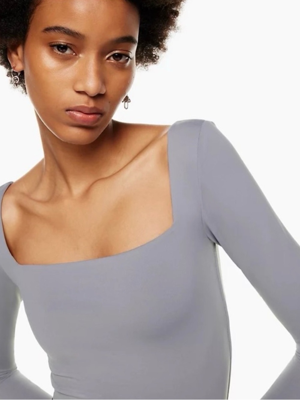 Aritzia Babaton  Contour Squareneck Longsleeve Bodysuit Sz M
